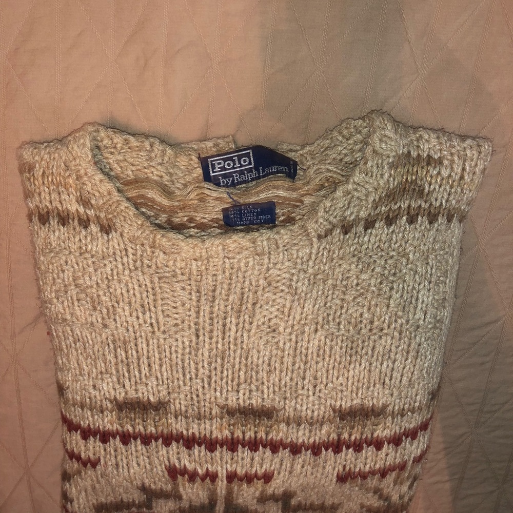 Ralph Lauren Hand Knitted Men’s Sweater. woven